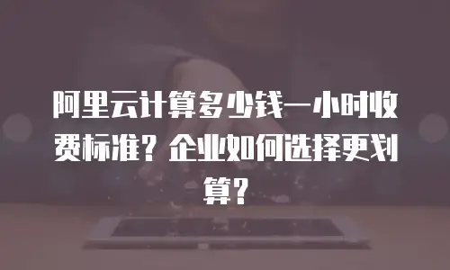阿里云计算多少钱一小时收费标准？企业如何选择更划算？