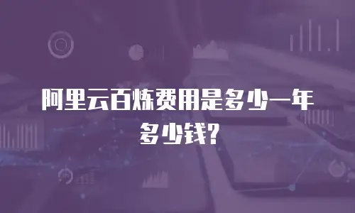 阿里云百炼费用是多少一年多少钱？