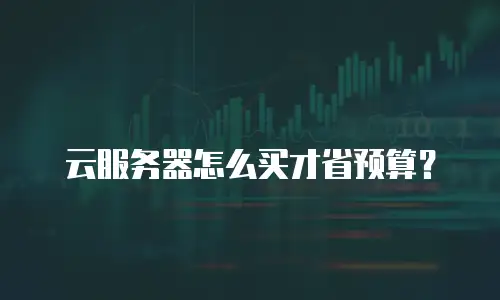 云服务器怎么买才省预算？