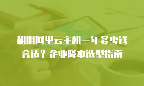 租用阿里云主机一年多少钱合适？企业降本选型指南