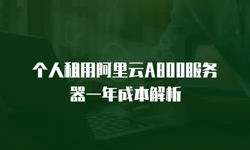 个人租用阿里云A800服务器一年成本解析