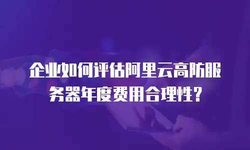 企业如何评估阿里云高防服务器年度费用合理性？