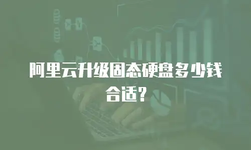 阿里云升级固态硬盘多少钱合适？