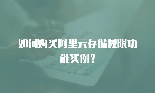 如何购买阿里云存储权限功能实例？