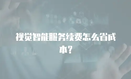 视觉智能服务续费怎么省成本？