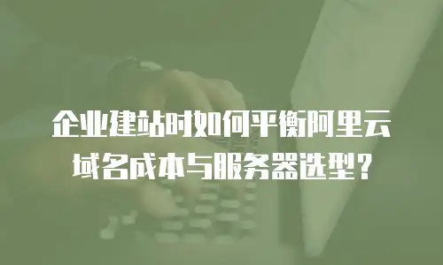 企业建站时如何平衡阿里云域名成本与服务器选型？