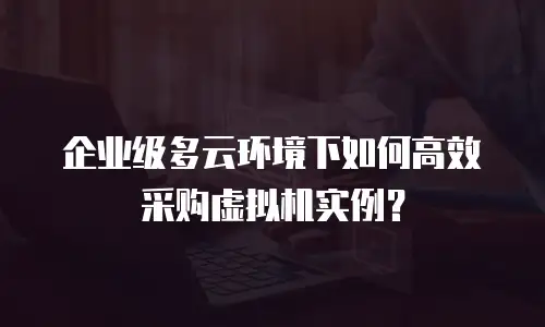 企业级多云环境下如何高效采购虚拟机实例？