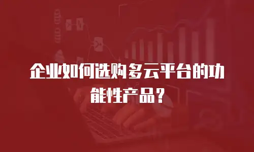 企业如何选购多云平台的功能性产品？