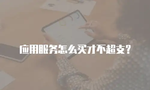 应用服务怎么买才不超支？