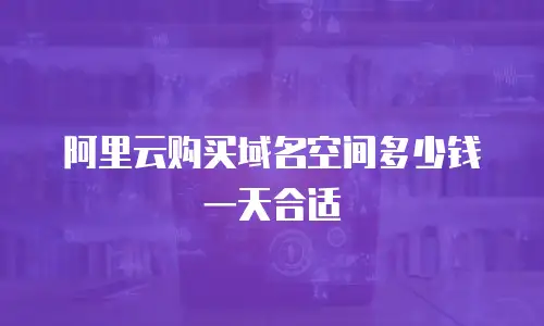 阿里云购买域名空间多少钱一天合适