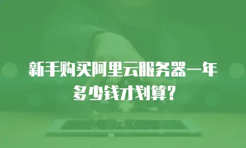 新手购买阿里云服务器一年多少钱才划算？