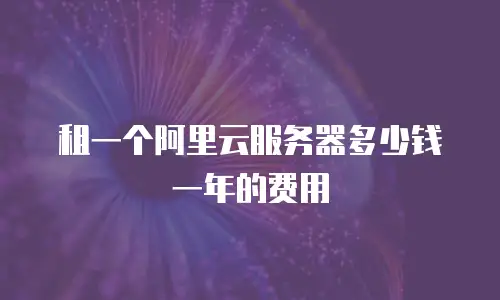 租一个阿里云服务器多少钱一年的费用
