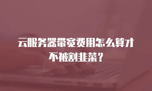 云服务器带宽费用怎么算才不被割韭菜？