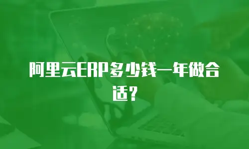 阿里云ERP多少钱一年做合适？
