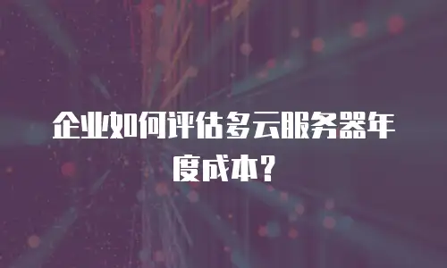 企业如何评估多云服务器年度成本？