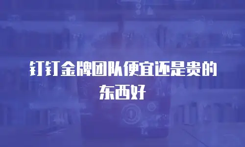 钉钉金牌团队便宜还是贵的东西好