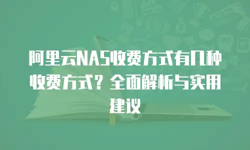 阿里云NAS收费方式有几种收费方式？全面解析与实用建议