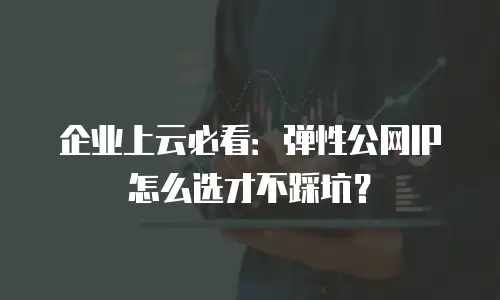 企业上云必看：弹性公网IP怎么选才不踩坑？