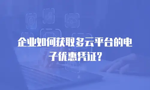 企业如何获取多云平台的电子优惠凭证？