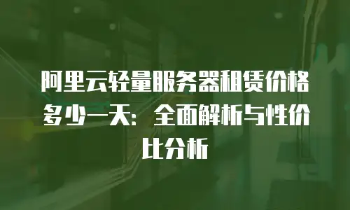 阿里云轻量服务器租赁价格多少一天：全面解析与性价比分析