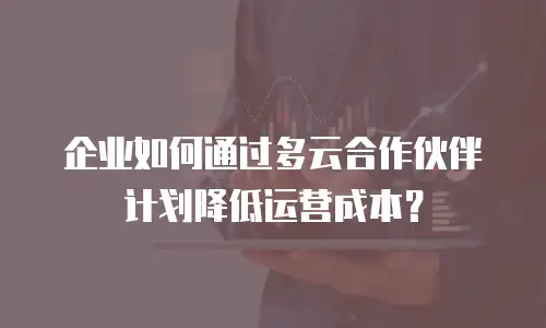 企业如何通过多云合作伙伴计划降低运营成本？