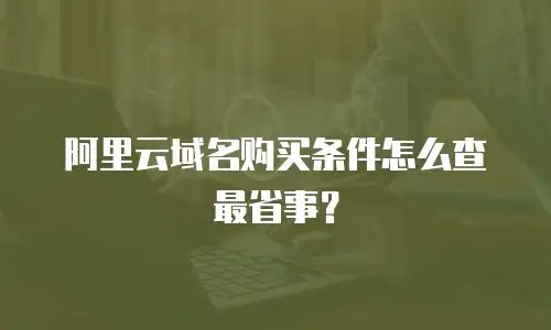 阿里云域名购买条件怎么查最省事？
