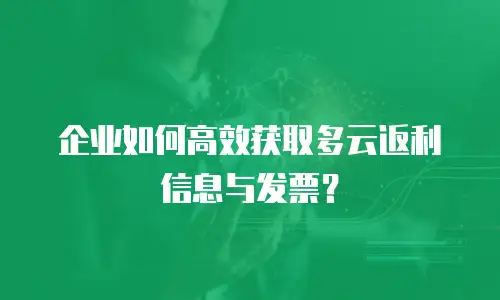 企业如何高效获取多云返利信息与发票？