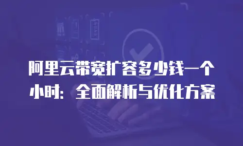 阿里云带宽扩容多少钱一个小时：全面解析与优化方案