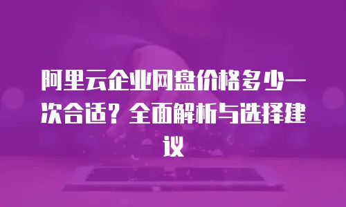 阿里云企业网盘价格多少一次合适？全面解析与选择建议