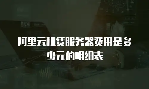 阿里云租赁服务器费用是多少元的明细表