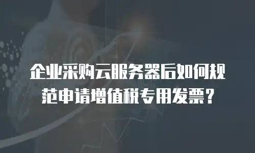 企业采购云服务器后如何规范申请增值税专用发票？