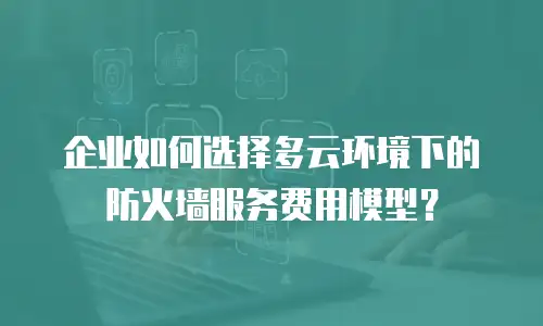 企业如何选择多云环境下的防火墙服务费用模型？