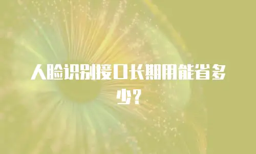 人脸识别接口长期用能省多少？