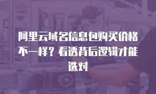 阿里云域名信息包购买价格不一样？看透背后逻辑才能选对