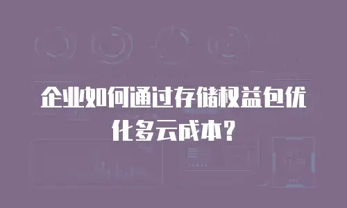 企业如何通过存储权益包优化多云成本？