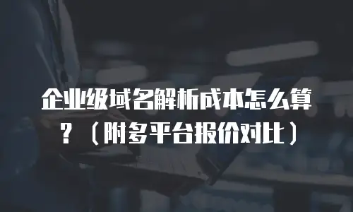 企业级域名解析成本怎么算？（附多平台报价对比）