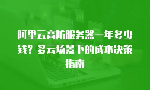 阿里云高防服务器一年多少钱？多云场景下的成本决策指南