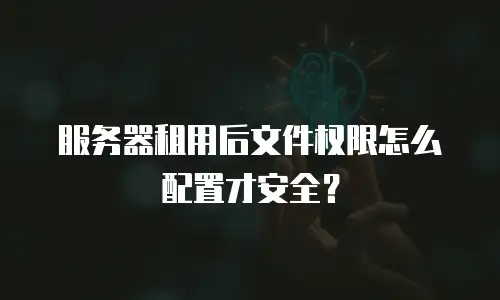 服务器租用后文件权限怎么配置才安全？