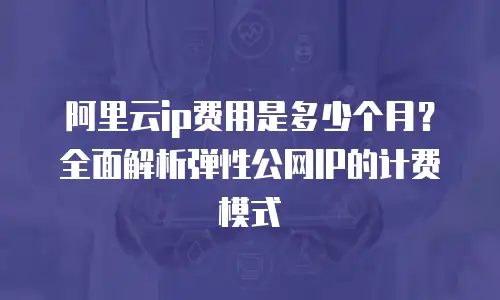 阿里云ip费用是多少个月？全面解析弹性公网IP的计费模式