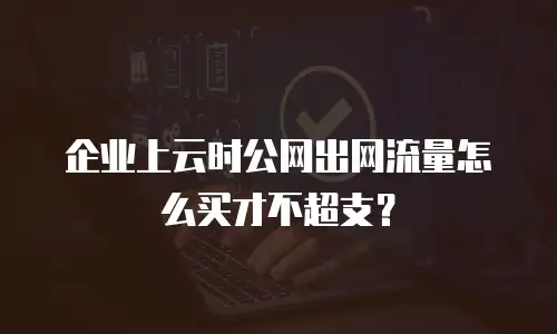 企业上云时公网出网流量怎么买才不超支？
