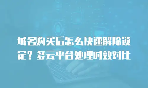 域名购买后怎么快速解除锁定？多云平台处理时效对比