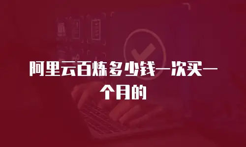 阿里云百炼多少钱一次买一个月的