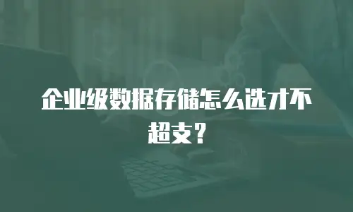企业级数据存储怎么选才不超支？