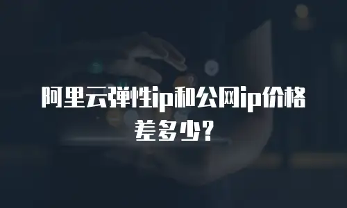 阿里云弹性ip和公网ip价格差多少？
