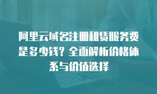 阿里云域名注册租赁服务费是多少钱？全面解析价格体系与价值选择
