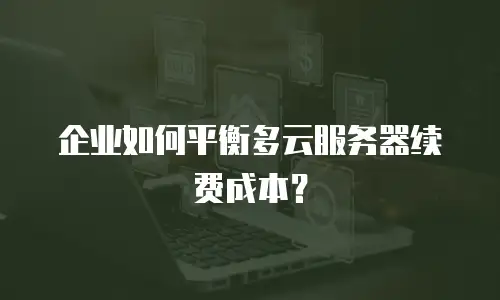 企业如何平衡多云服务器续费成本？