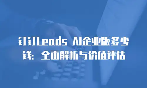 钉钉Leads AI企业版多少钱：全面解析与价值评估