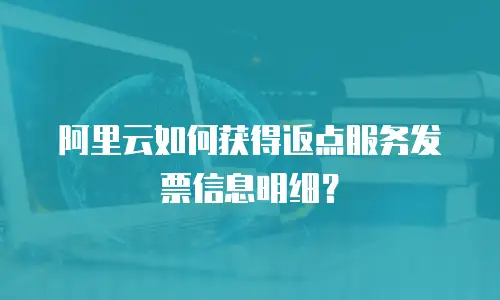 阿里云如何获得返点服务发票信息明细？