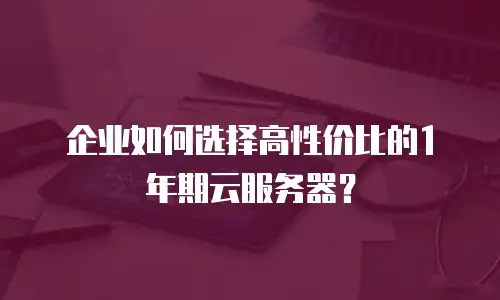 企业如何选择高性价比的1年期云服务器？