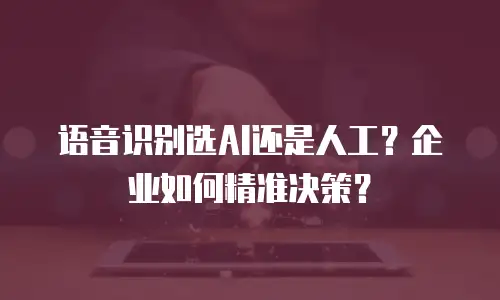 语音识别选AI还是人工？企业如何精准决策？